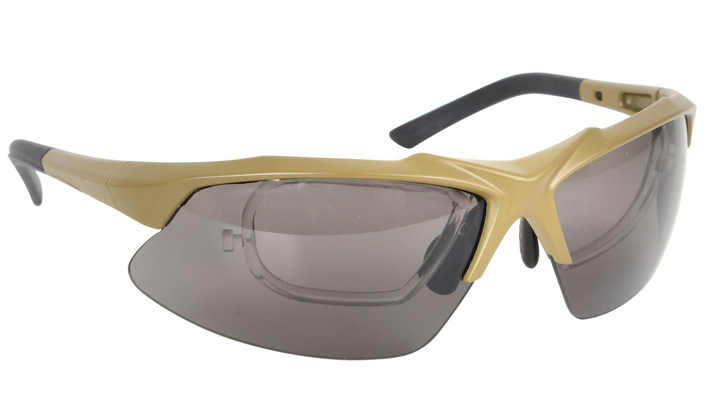 Tactical Eyewear Kit Ballistic Safety Eye Shield w/ Prescription Lens Inserts