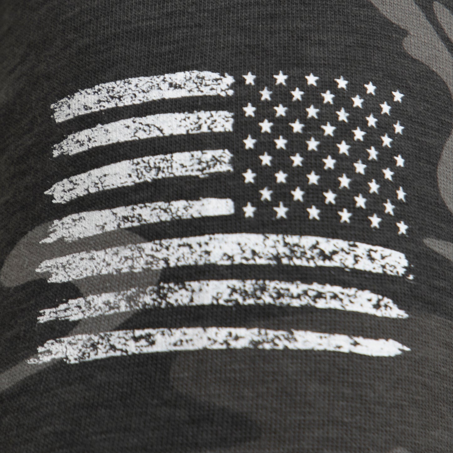 Rothco Men's Athletic Fit Black Camo T-Shirt W/ US Flag