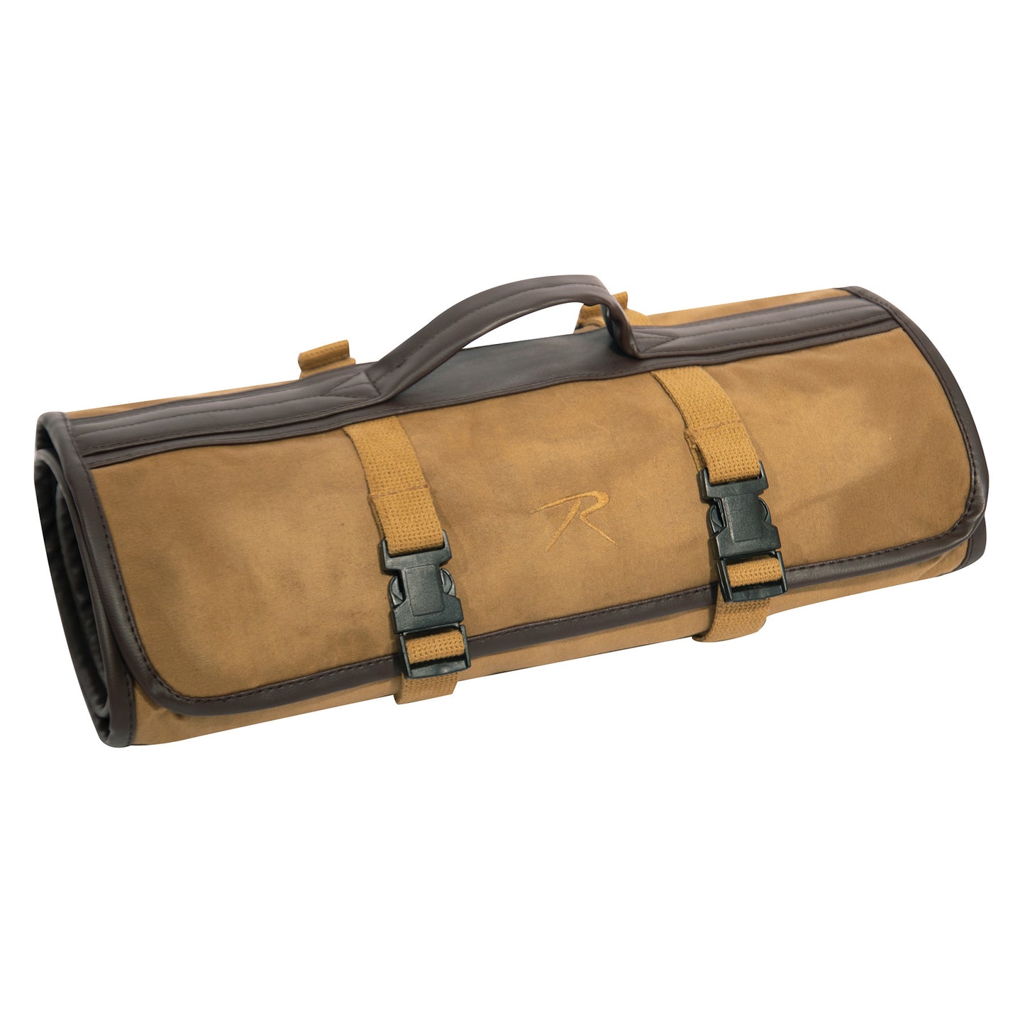 Canvas Cleaning Mat With Optional Pouch - Coyote Brown Roll-Up Gear Mat