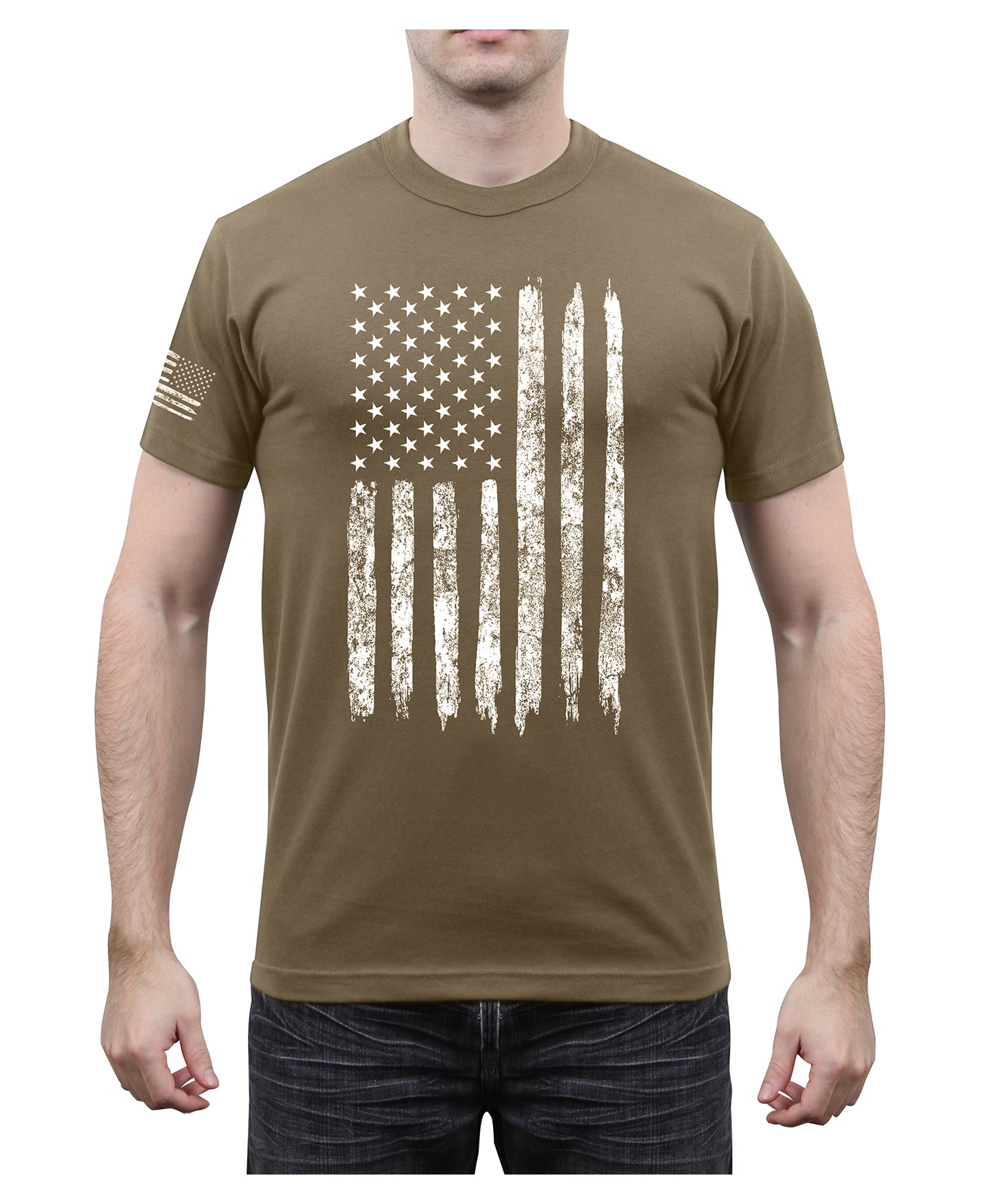 Rothco Men's Athletic Fit Distressed US Flag T-Shirt