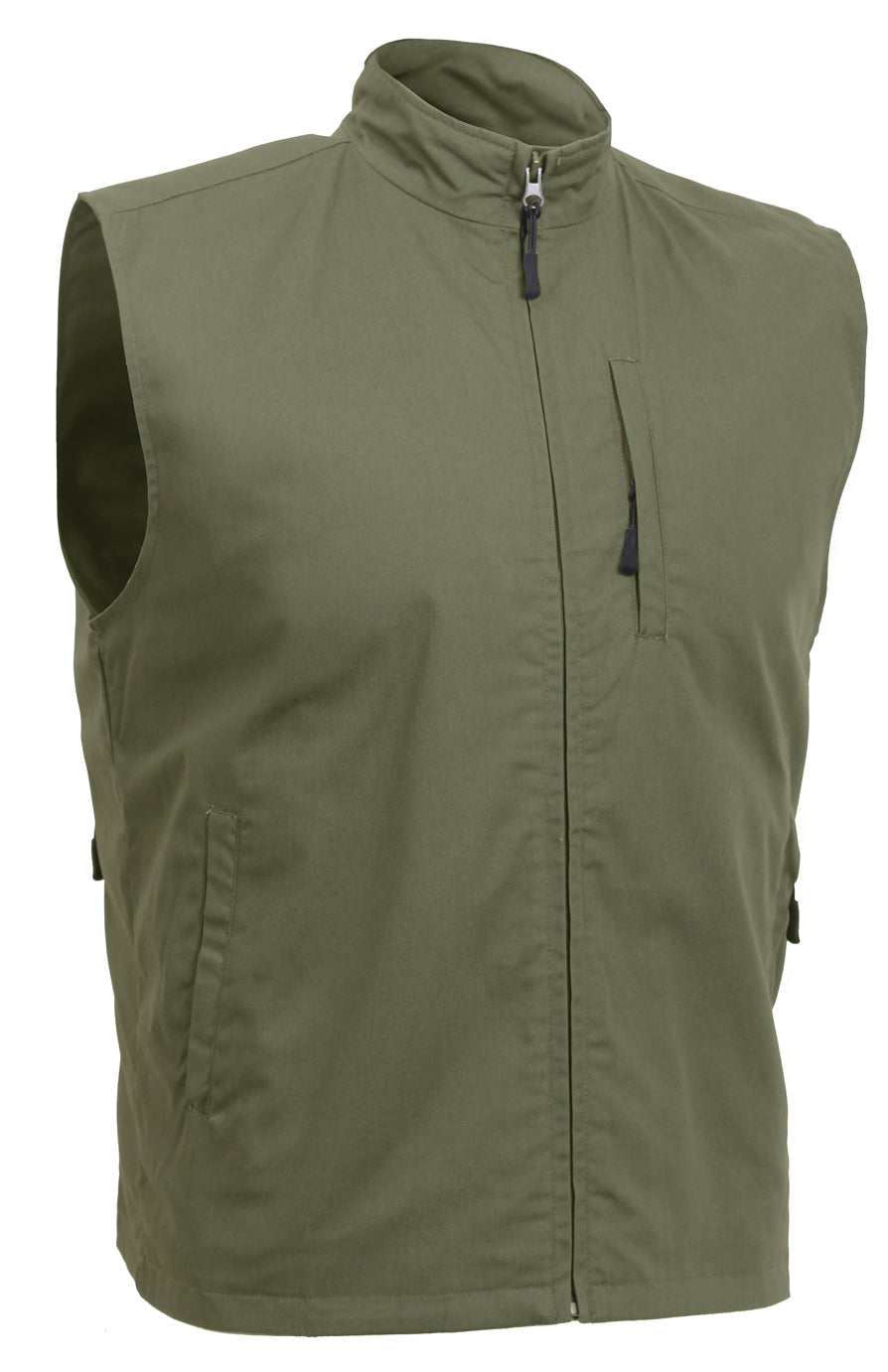 Olive Drab Undercover Travel Vest - Men's 12 Pocket Tactical Vest Rothco