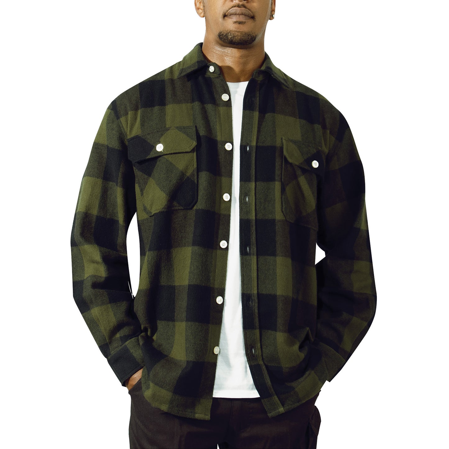 Men's Extra Heavyweight Brawny Buffalo Plaid Flannel Shirt