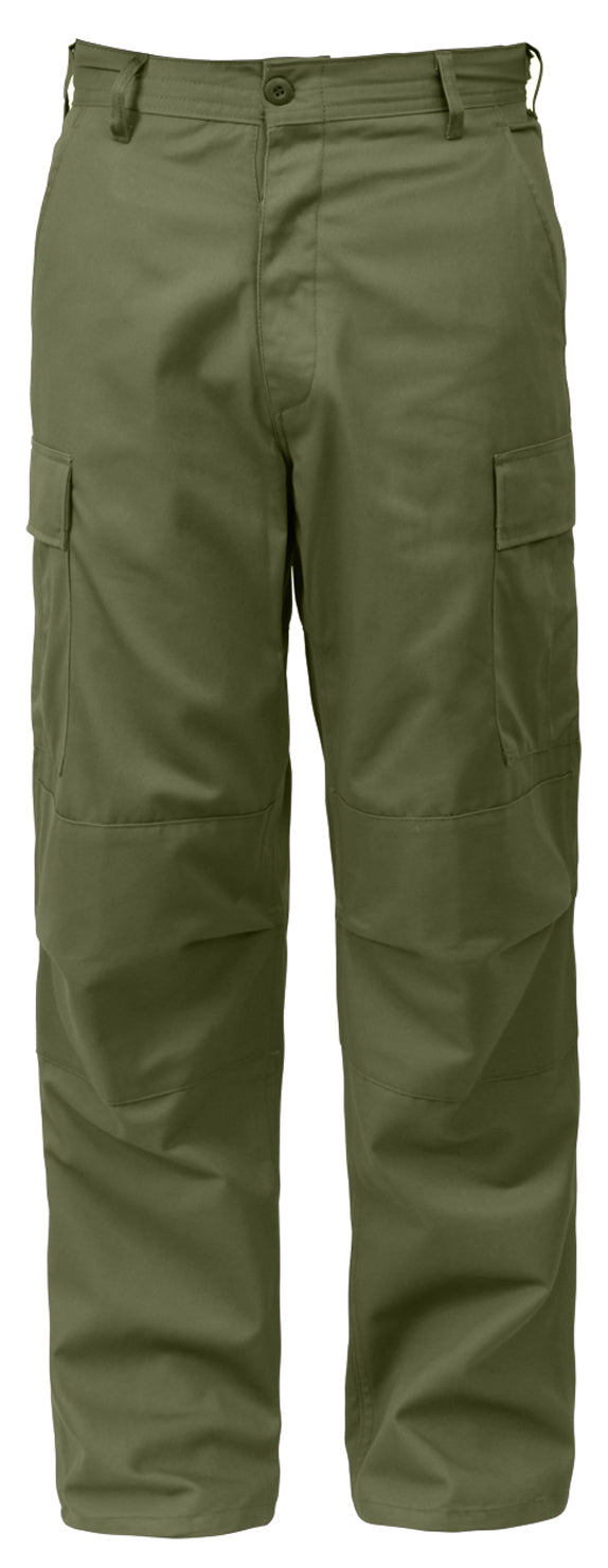 Rothco Relaxed Fit Zipper Fly BDU Cargo Pants - Olive Drab or Khaki or Navy Blue