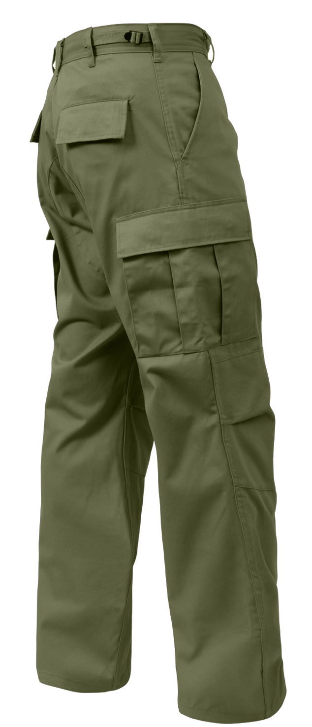 Rothco Relaxed Fit Zipper Fly BDU Cargo Pants - Olive Drab or Khaki or Navy Blue