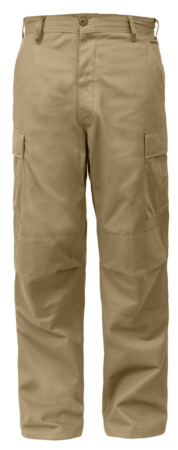 Rothco Relaxed Fit Zipper Fly BDU Cargo Pants - Olive Drab or Khaki or Navy Blue