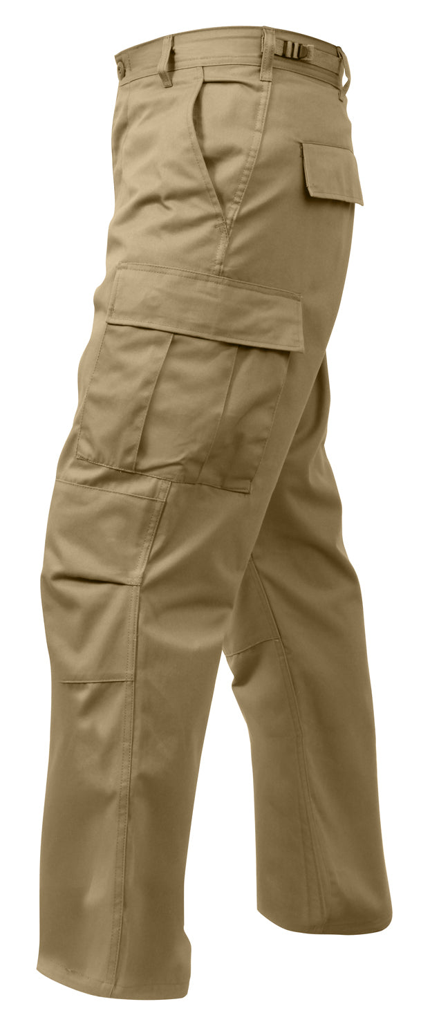 Rothco Relaxed Fit Zipper Fly BDU Cargo Pants - Olive Drab or Khaki or Navy Blue