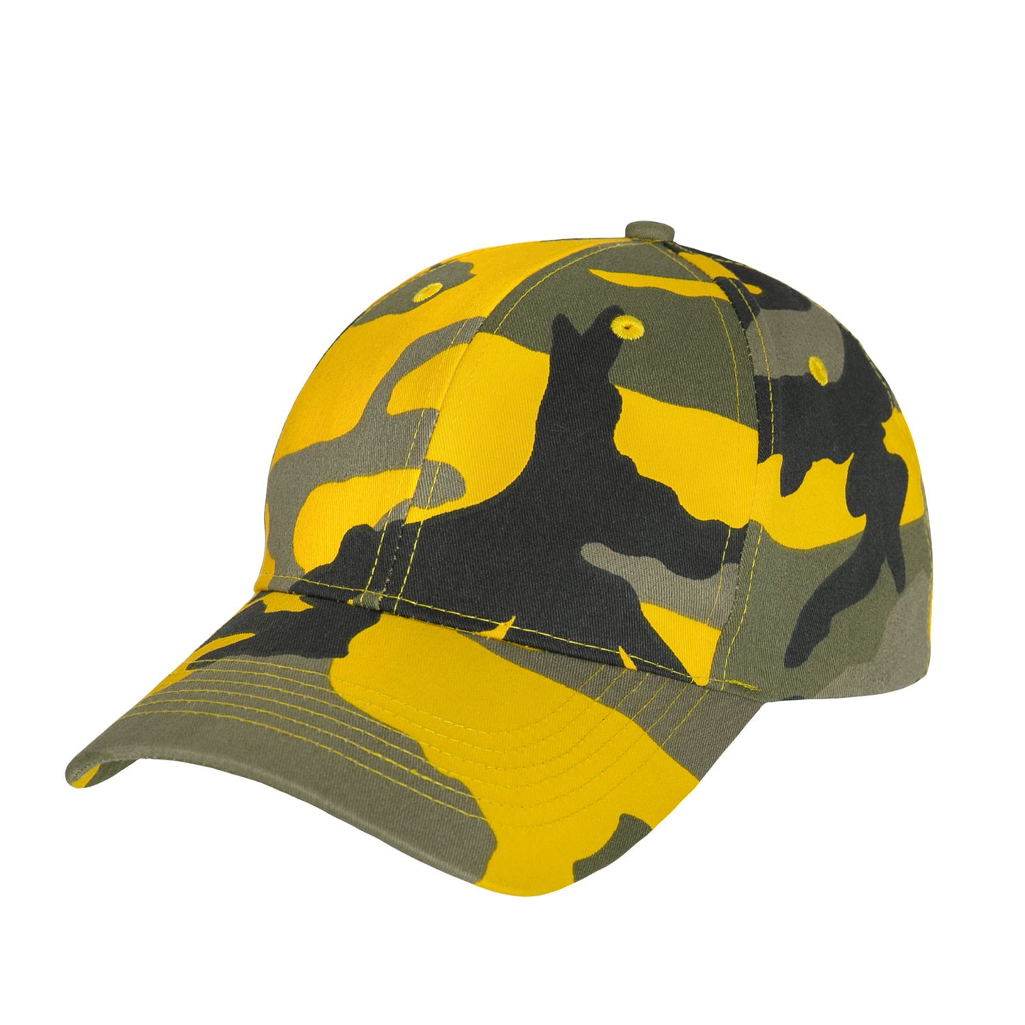 Stinger Yellow Camo Adjustable Baseball Hat - Rothco Color Camo Mid-Low Pro Cap