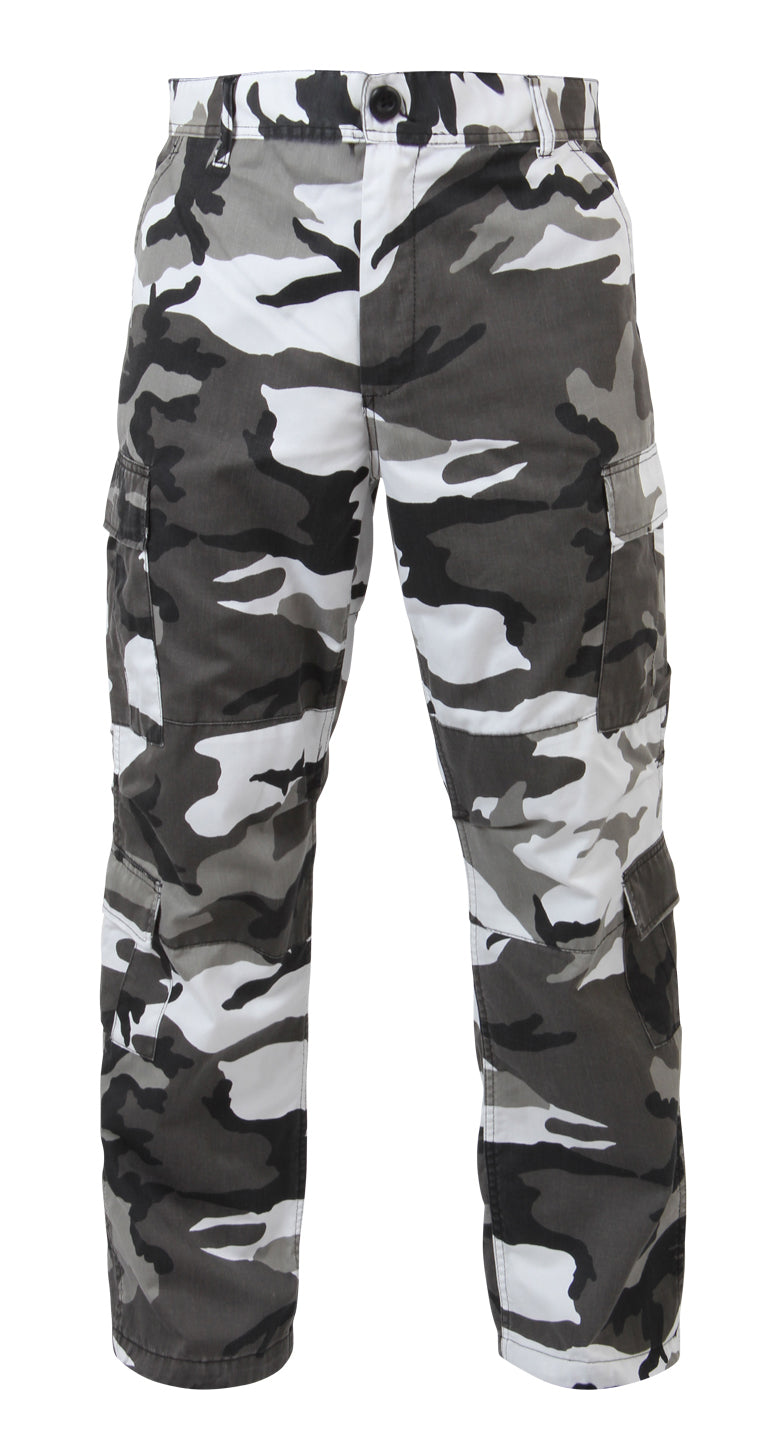 Gray Black Camouflage Vintage Cargo Pants