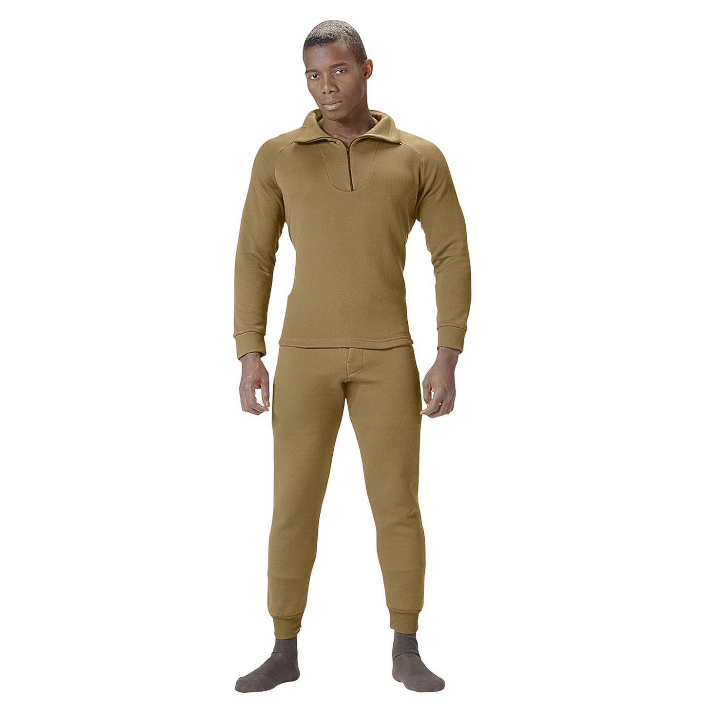 Rothco ECWCS Poly Zip Collar Shirt & Pant - Men's Extreme Cold Weather Underwear