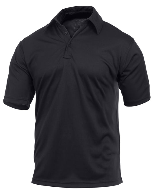 Black Tactical Performance Polo Shirt - Rothco Law Enforcement Duty Shirts