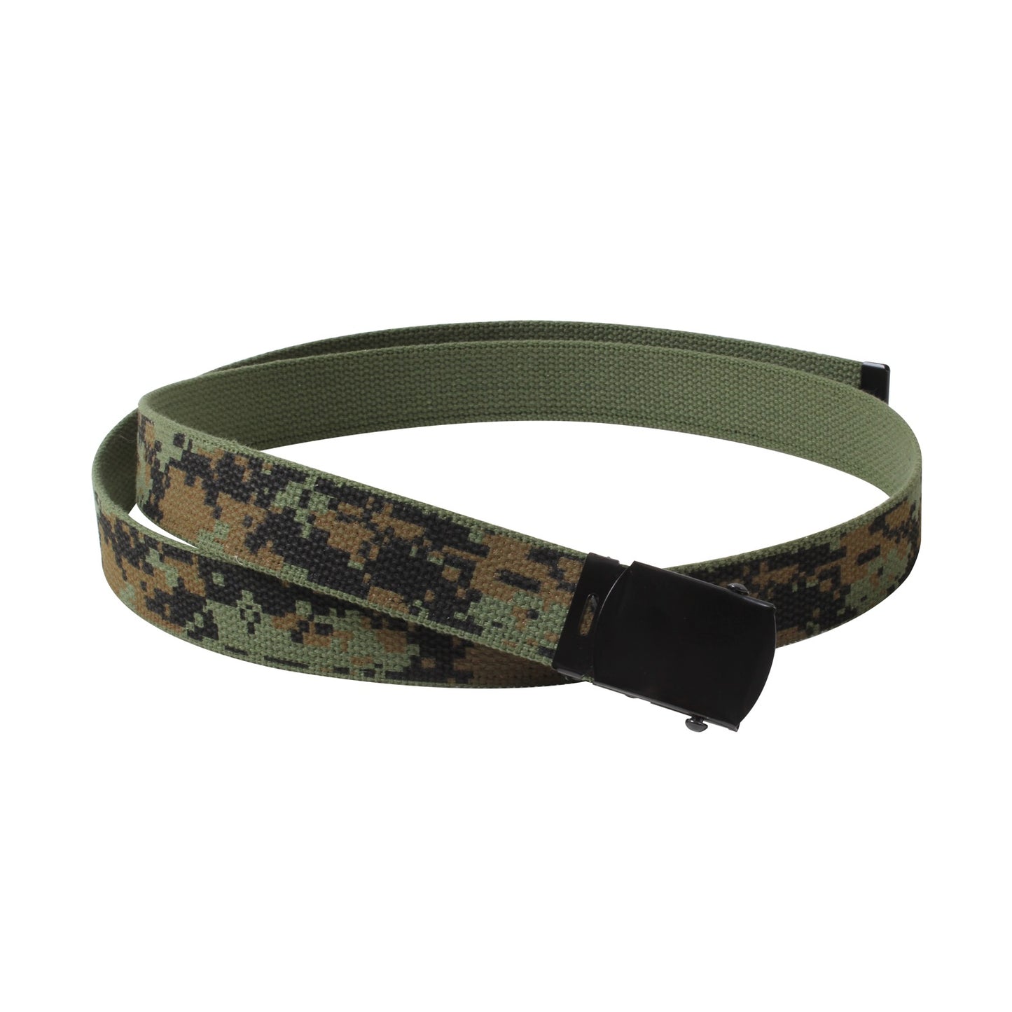 Cotton Web Belt with Black Buckle