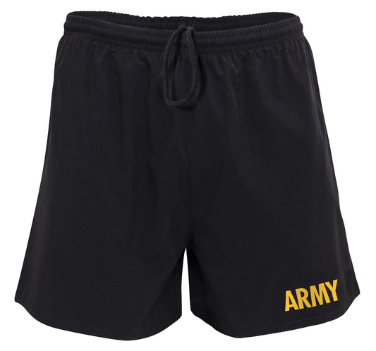 Black & Gold ARMY Physical Training Shorts - Rothco Mens PT Shorts