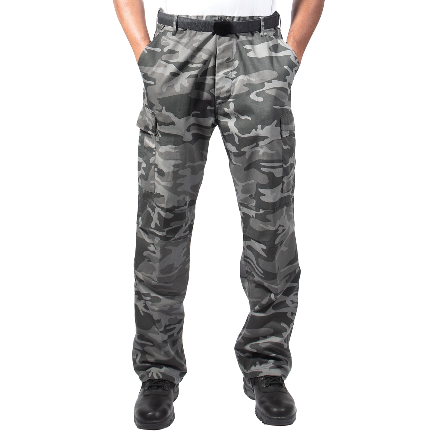 Relaxed Fit Zipper Fly BDU Cargo Pants Army Fatigues City Camo or Black Camo