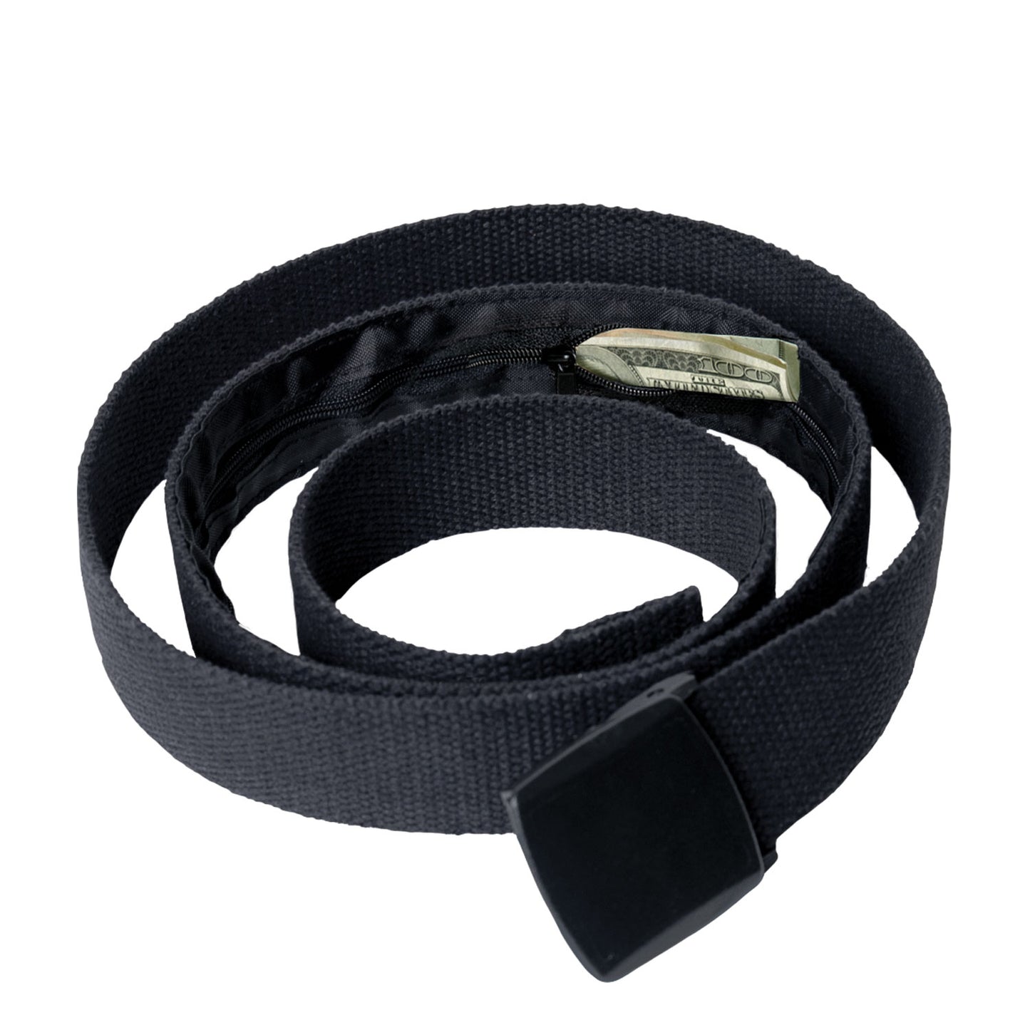 Rothco 54" Cotton Web Money Belt - Hidden Zippered Pocket Within The Belt