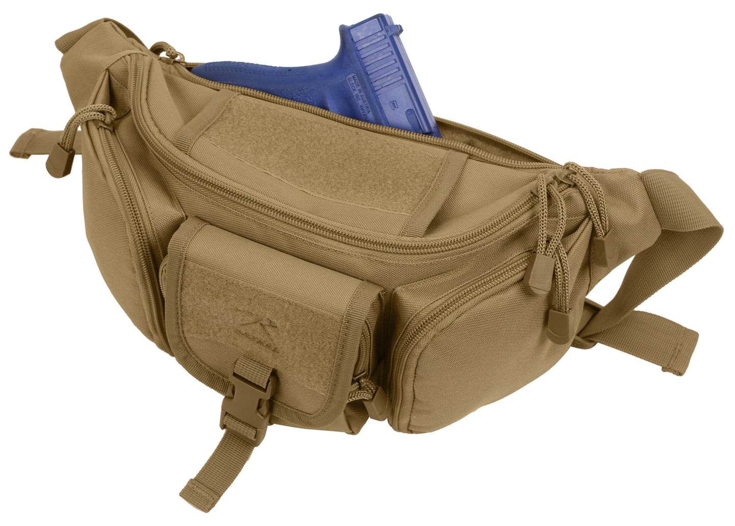 Rothco's Concealed Carry Waist Pack - Black & Coyote Brown Tactical Fanny Pack