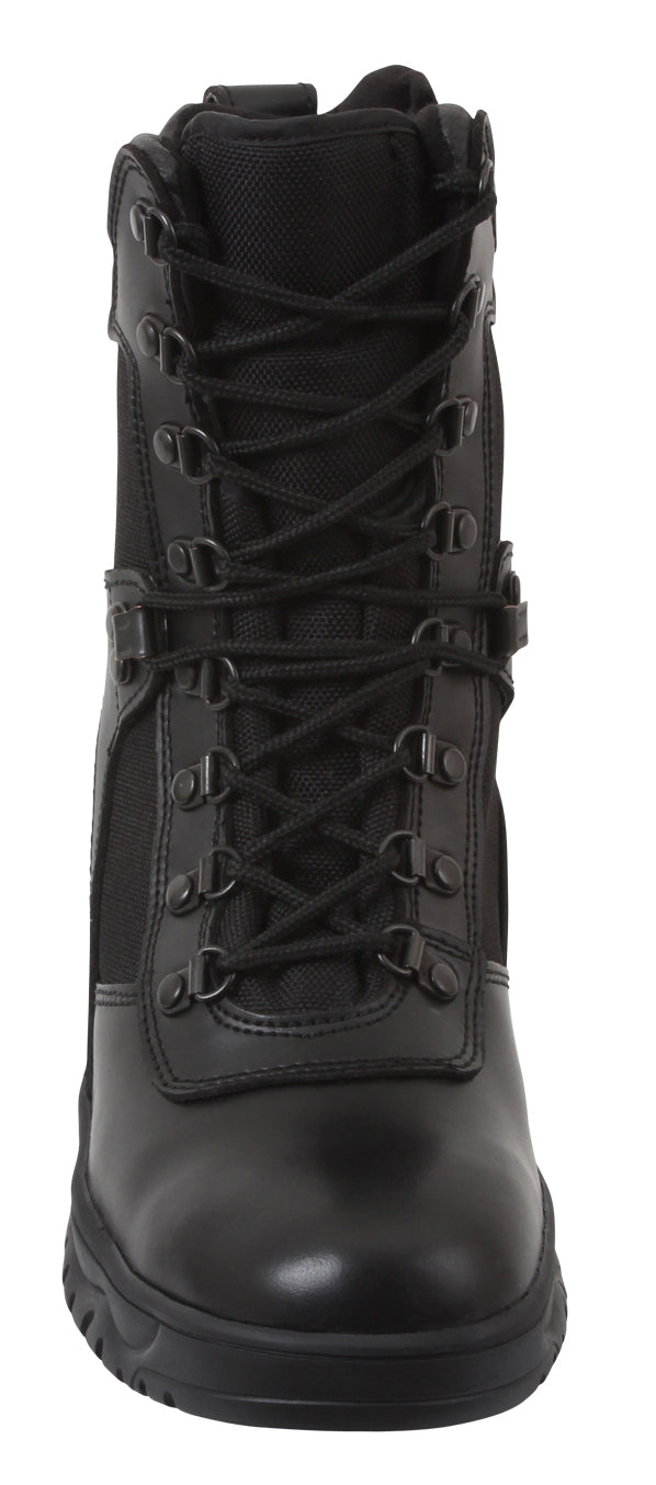 Forced Entry 8" Black Tactical Boot W/ Side Zipper - SWAT Boots