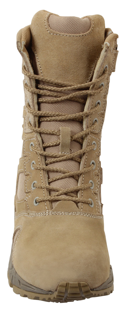 8" Desert Tan "Forced Entry" Deployment Boot - Side Zipper Work Boot