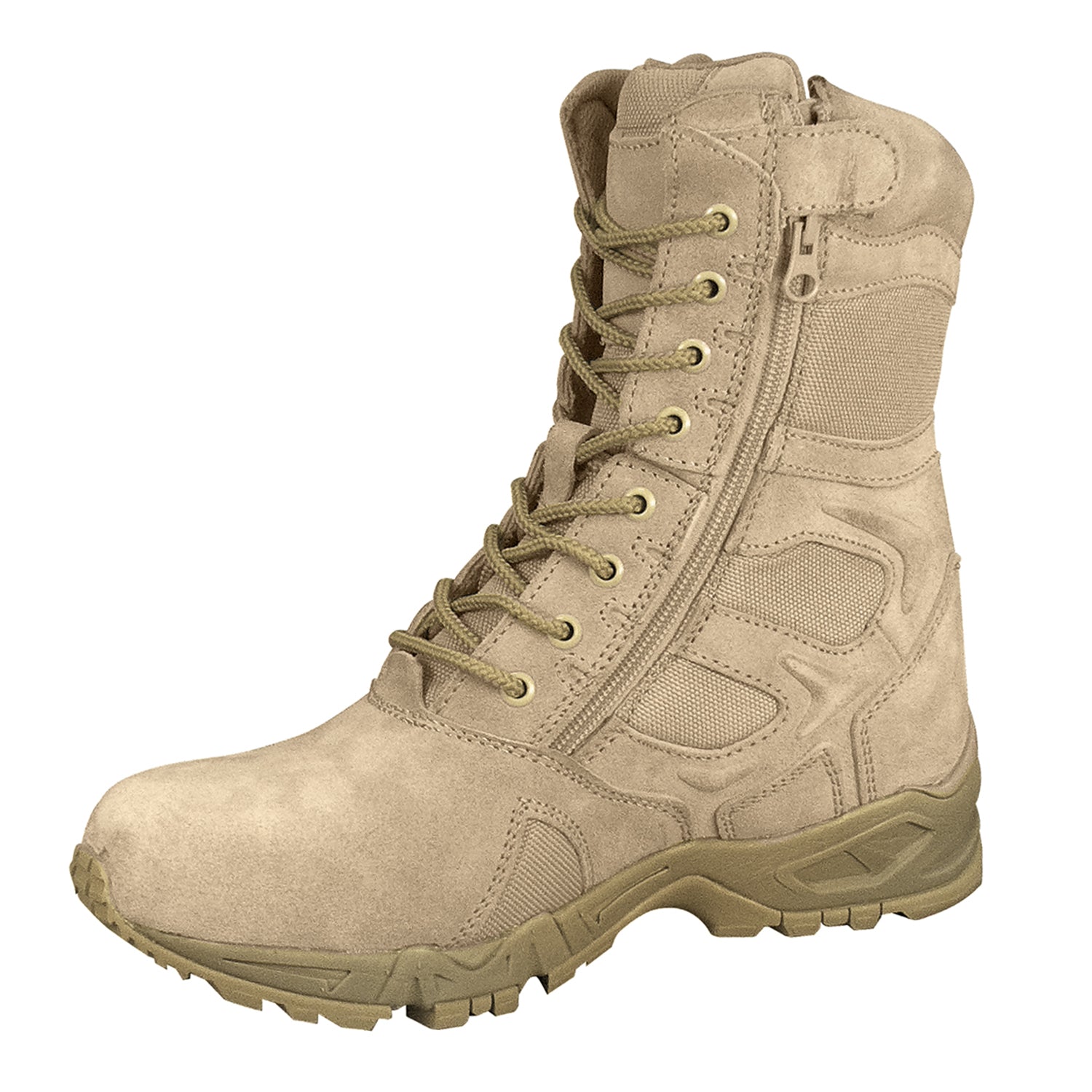Rothco Forced Entry 8 Deployment Boots with Side Zipper Tan 10