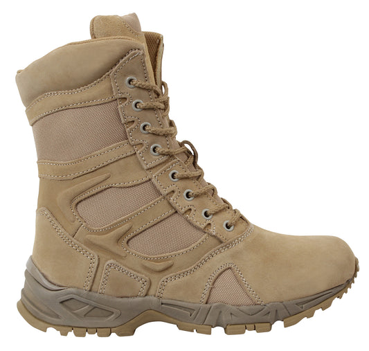 8" Desert Tan "Forced Entry" Deployment Boot - Side Zipper Work Boot