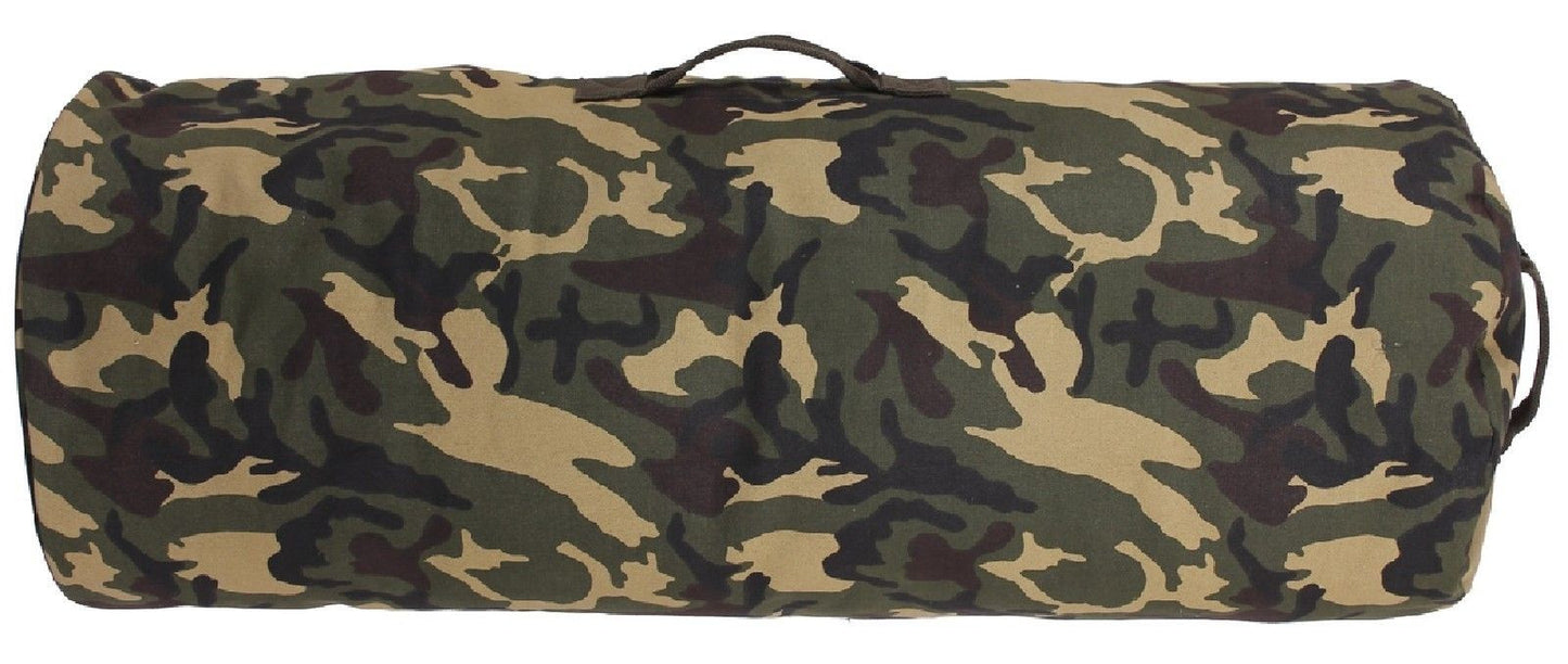 42" Jumbo Woodland Camouflage Heavyweight GI-Style Giant Camo Duffle Bag