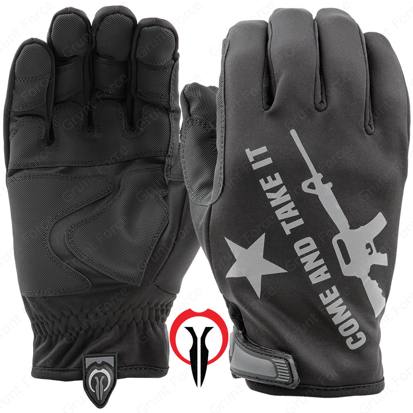 Industrious Handwear Full Finger Black "Come and Take It" Reflective Gloves
