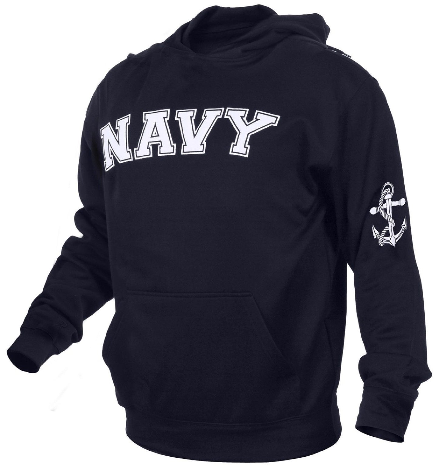 Rothco Embroidered NAVY Hooded Sweatshirt - Men's Pullover Hoodie