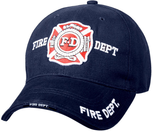 Fire Department - Navy Blue - Deluxe low Profile Baseball Cap
