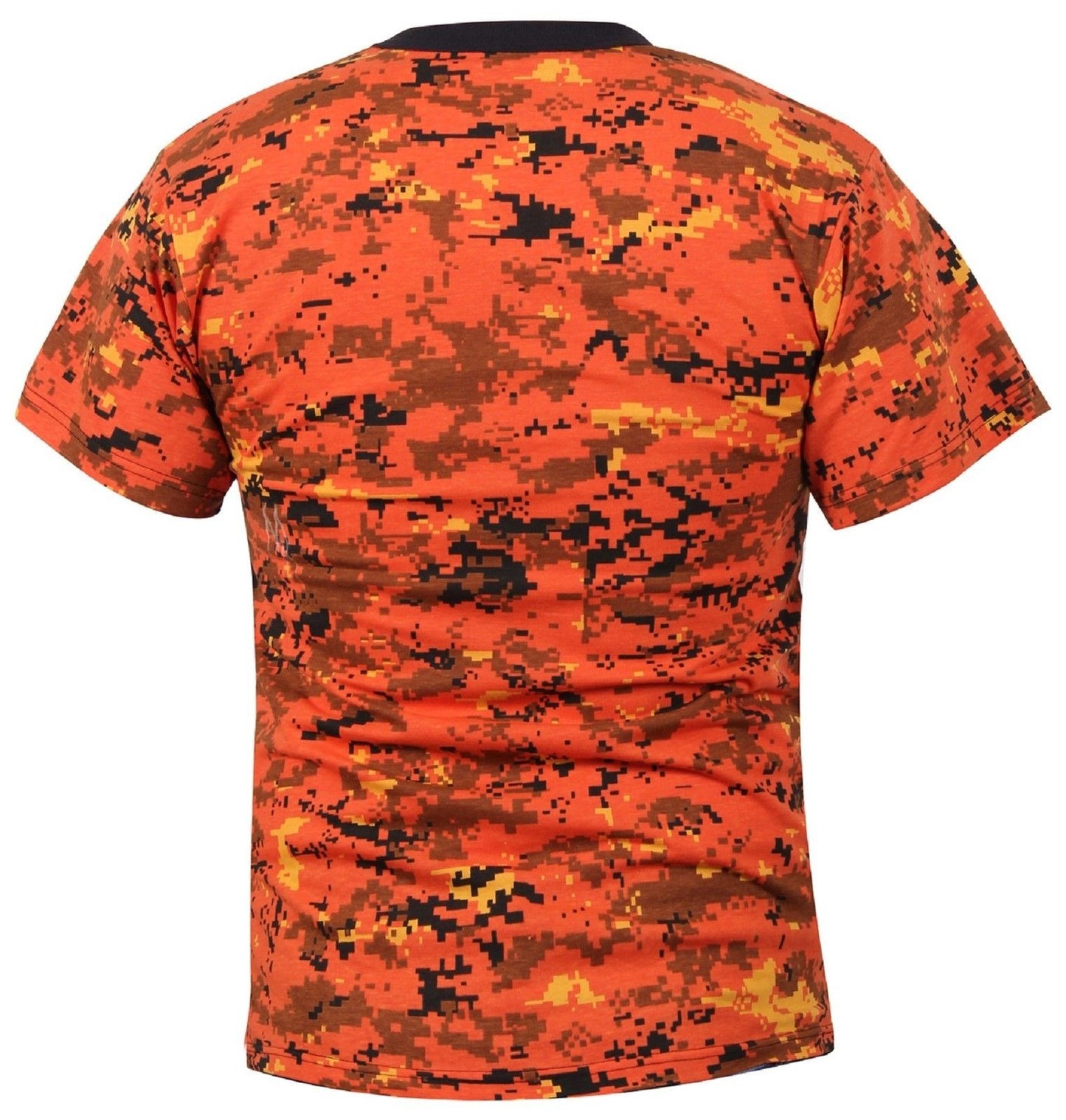 Orange & Black Digital Camouflage T-Shirt - Rothco Soft Cotton Digi Camo Tee