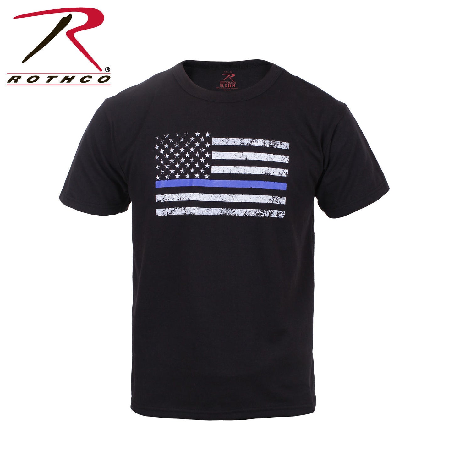 Kids Thin Blue Line US Flag Tee - Rothco TBL T-Shirt