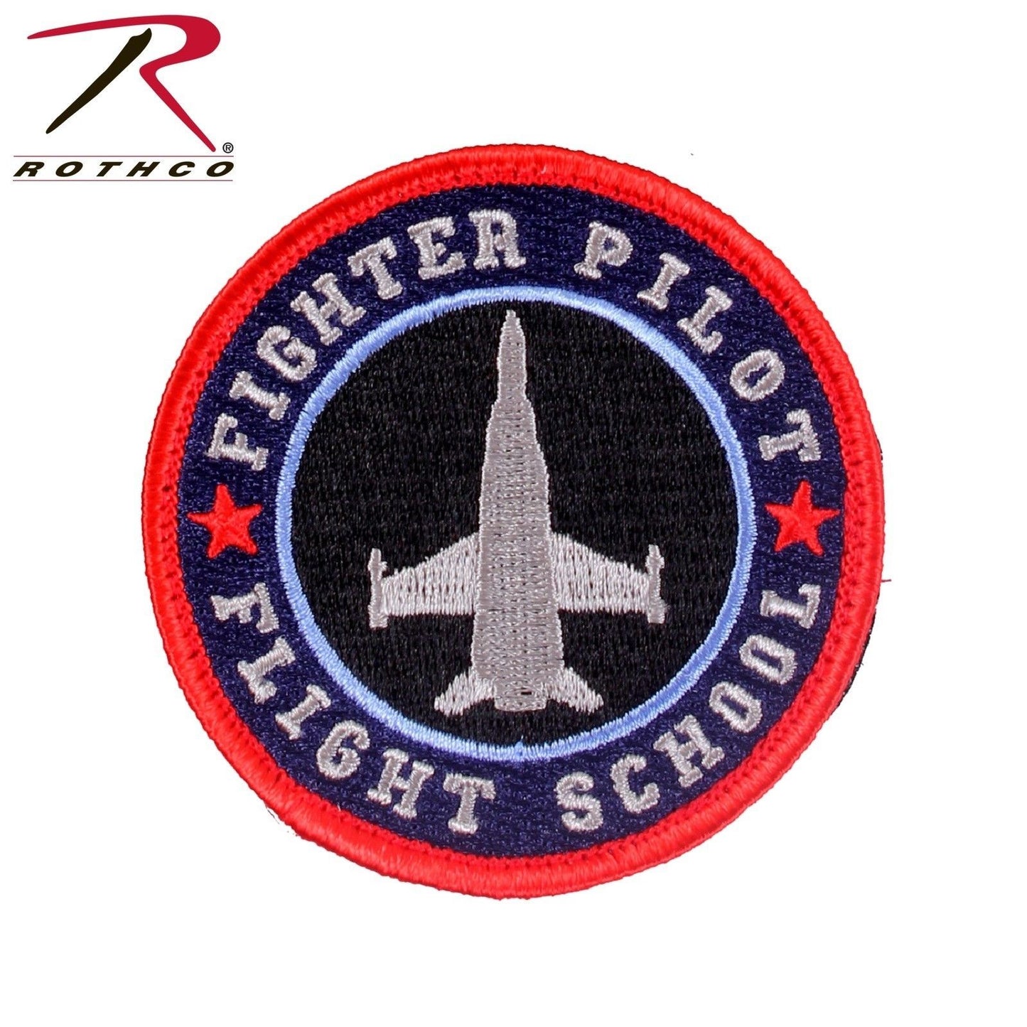 Rothco Fighter Pilot Morale Patch - 3" Round Hook & Loop Flight School Patch