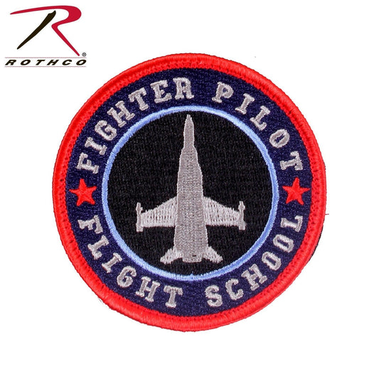 Rothco Fighter Pilot Morale Patch - 3" Round Hook & Loop Flight School Patch