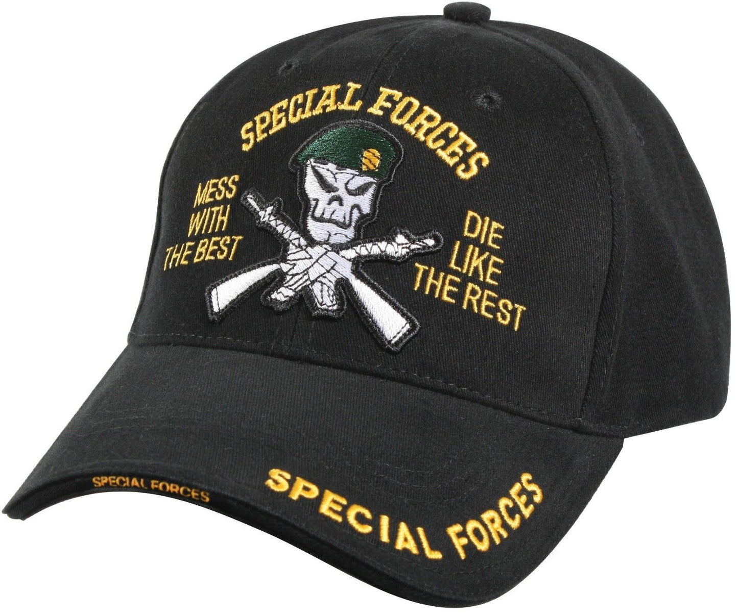 Special Forces Cap Black - Deluxe Low Profile Insignia Hat