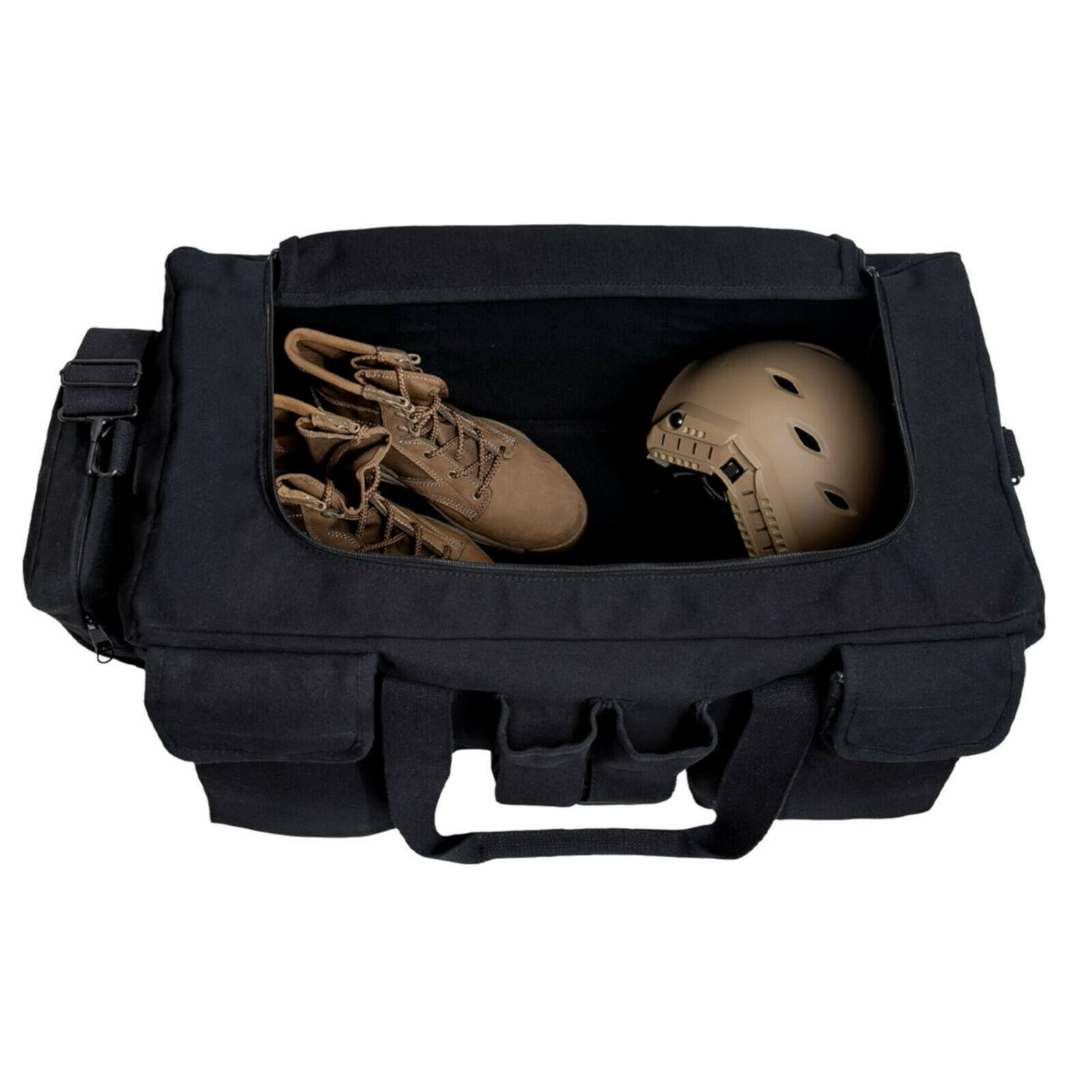 Rothco Canvas Pocketed Gear Bag - Black Extra Large Tactical Gear Bag