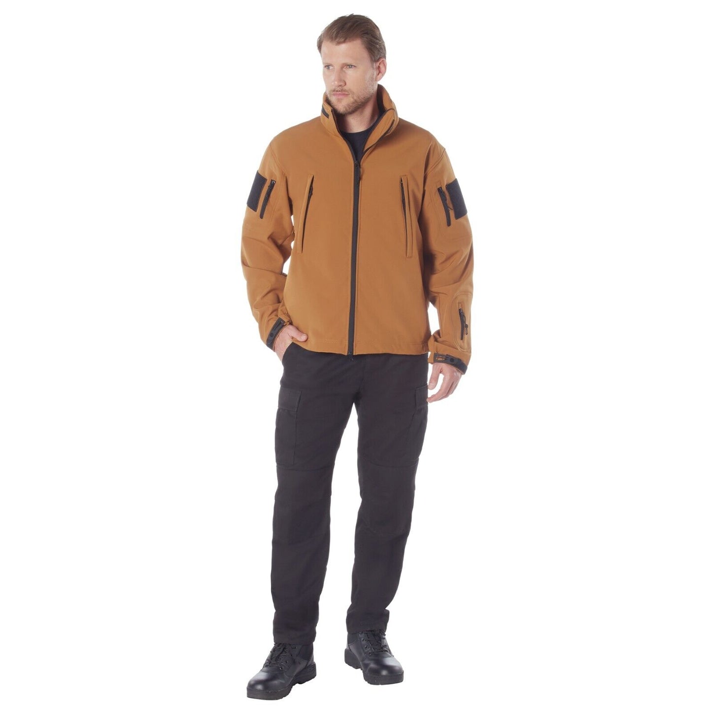Men's Special Ops Soft Shell Jacket w/ Fleece Liner - Work Brown