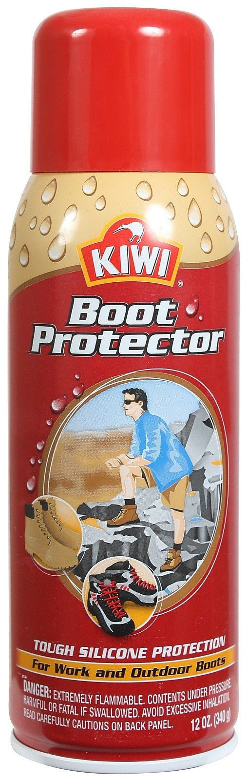 Kiwi Silicone Boot Protector - For Work & Outdoor Boots - 12 Oz Bottle