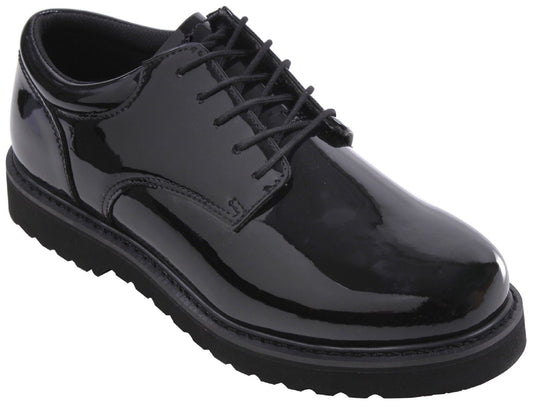 Men's Mirror-Finish Uniform Oxford Cushioned Work Sole Shoes
