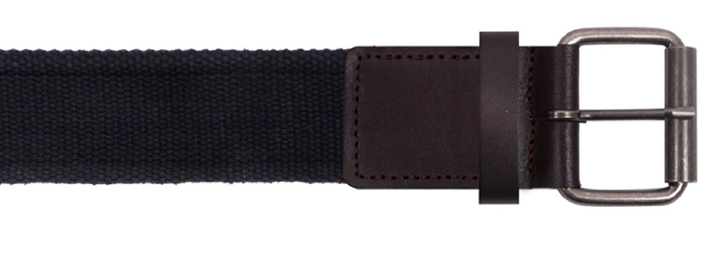 Rothco Vintage Black Single Prong Belt w/ Brown Leather Accents