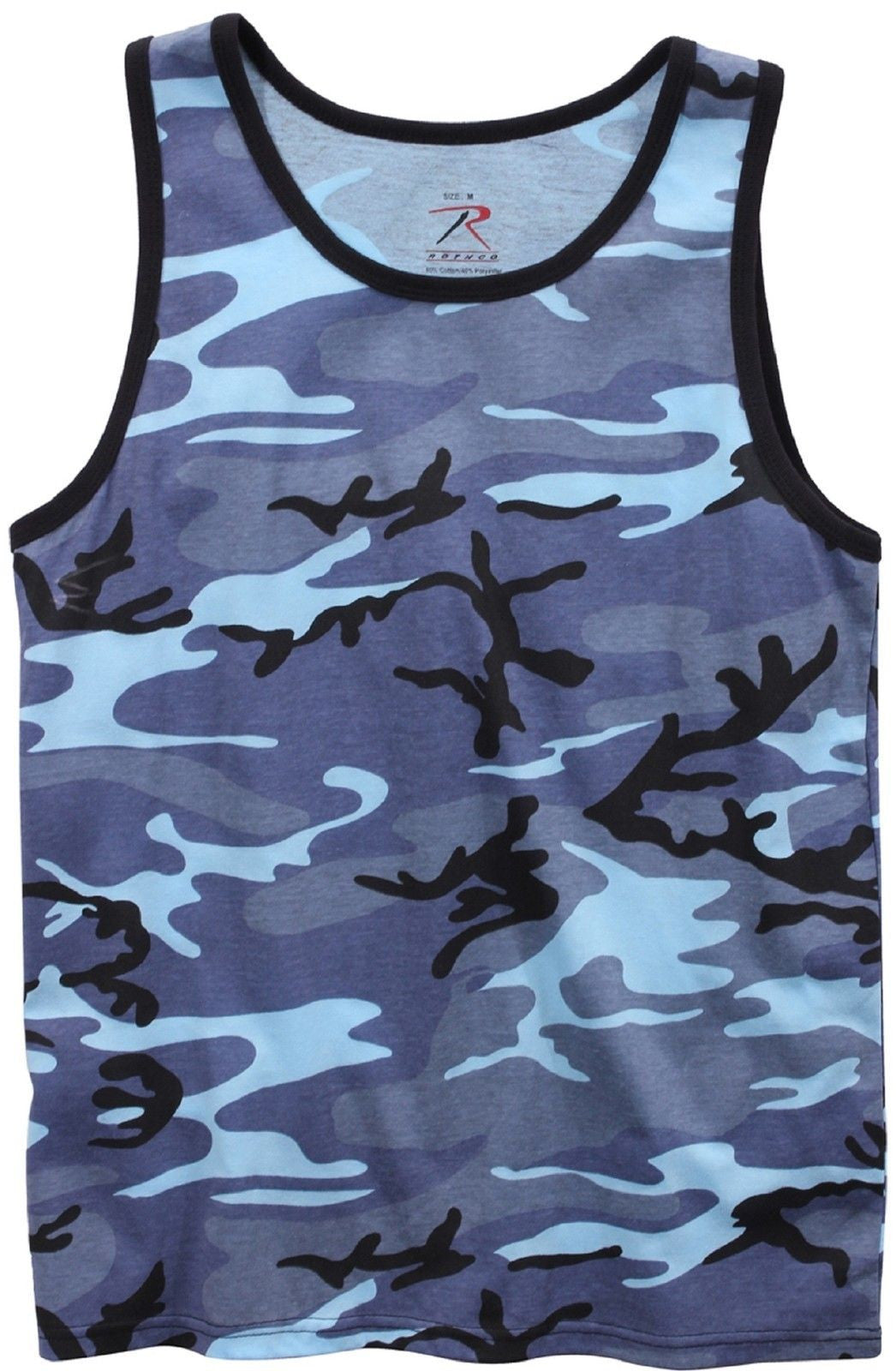 Mens Sky Blue Camouflage Tank Top - Camo Sleeveless Tanktop T-Shirt Rothco