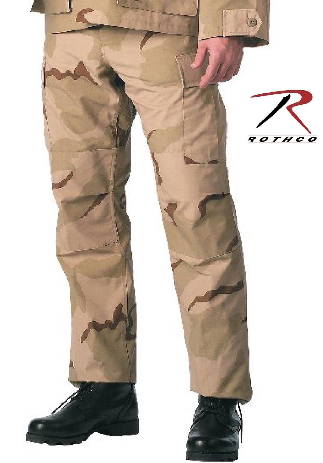 Rothco Mens Tri-Color Desert Camouflage BDU SWAT Cloth Cargo Pants