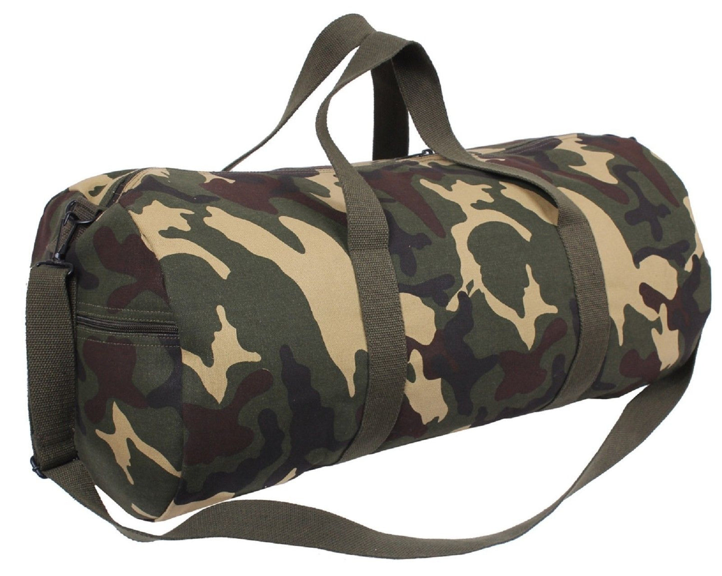 24" Woodland Camouflage Heavyweight Cotton Canvas Shoulder Messenger Bag 2234