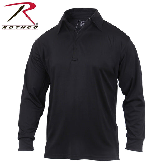 Rothco Long Sleeve Tactical Performance Polo - Men's Moisture Wicking Shirt