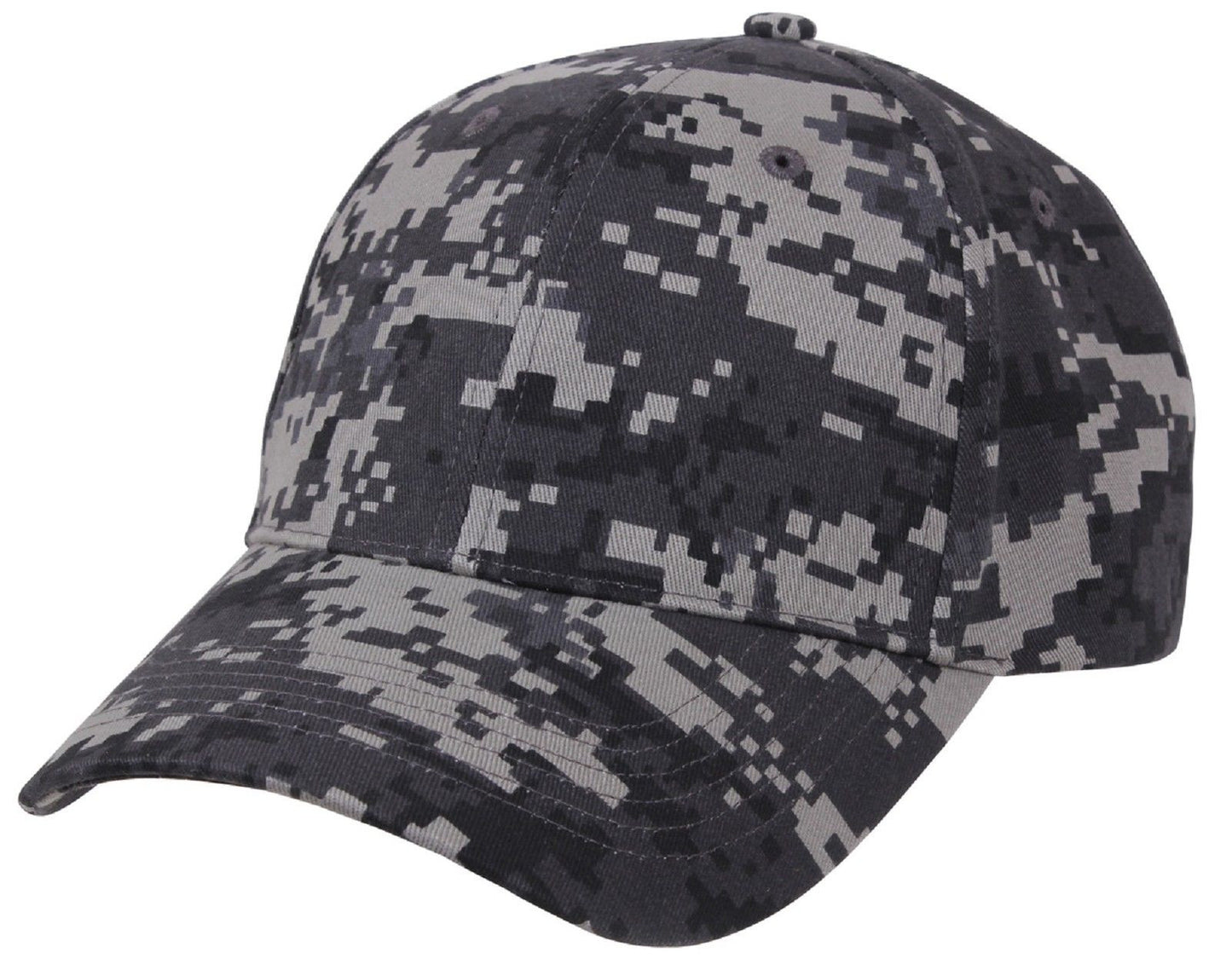 Men's Gray Subdued Urban Digital Camo Low Profile Adjustable Baseball Cap Hat
