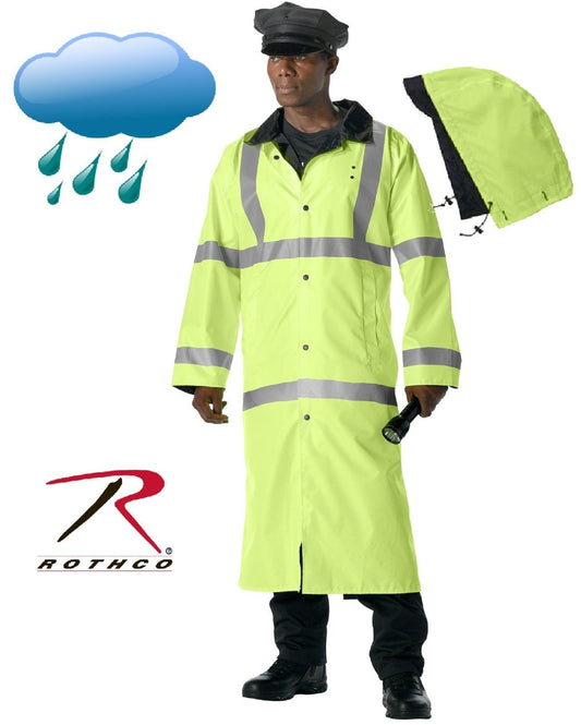 Rothco Reversible Hooded Reflective Rain Parka Jacket