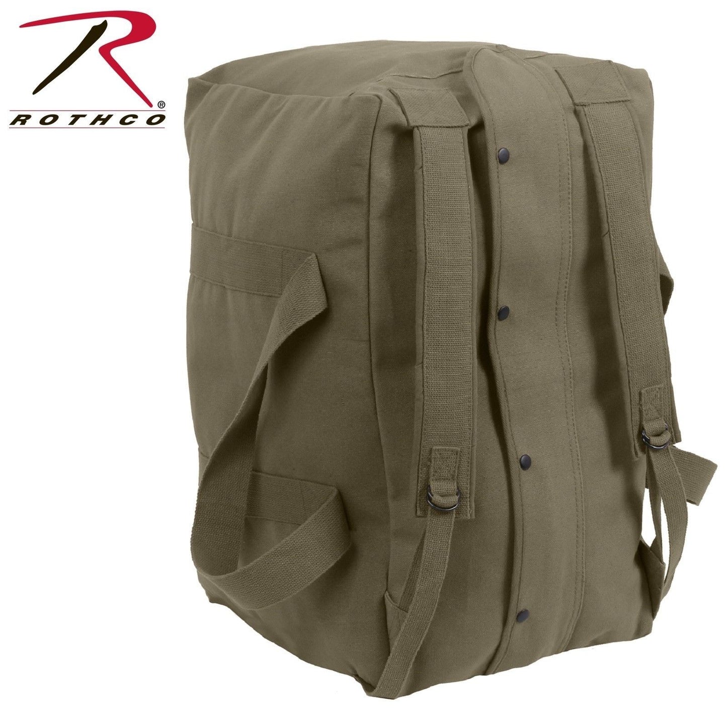 Olive Drab Tactical Canvas Duffle Bag - Rothco Canvas Mossad Type Cargo Bag