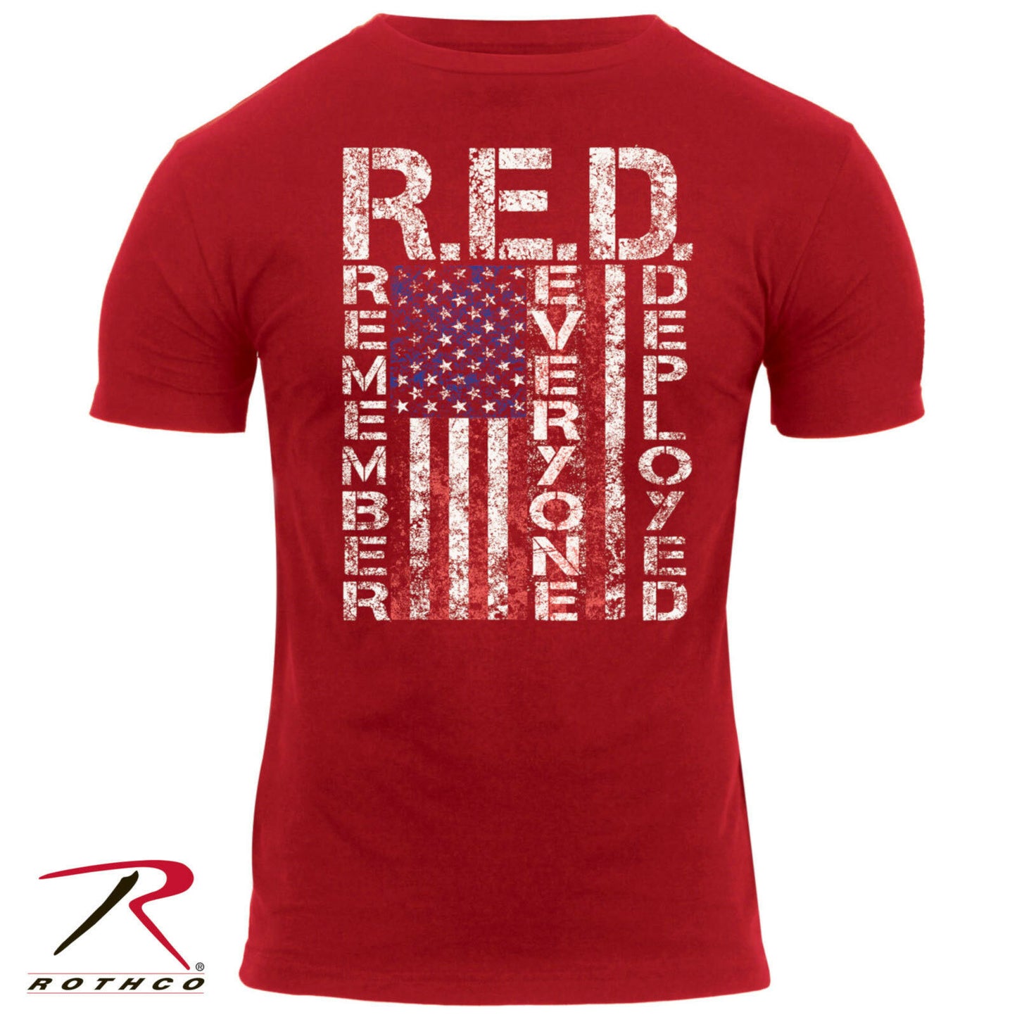 Rothco Men's Athletic Fit T-Shirt - R.E.D. "Remember Everyone Deployed"