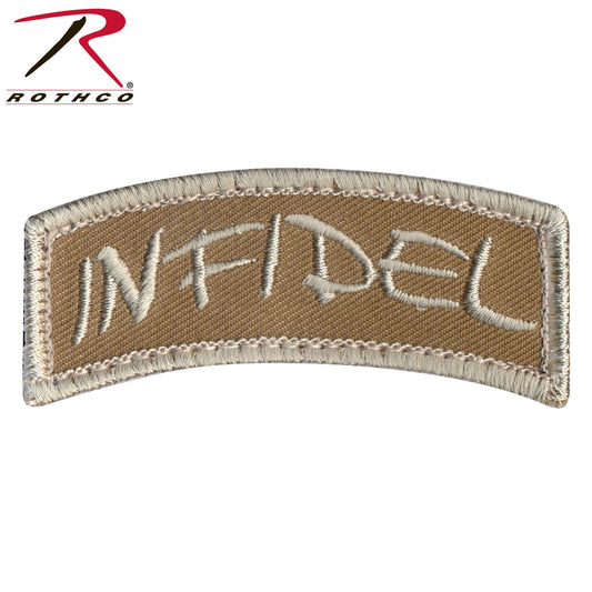 Rothco Infidel Morale Patch With Hook & Loop Backing - Measures (1¼" x 3")