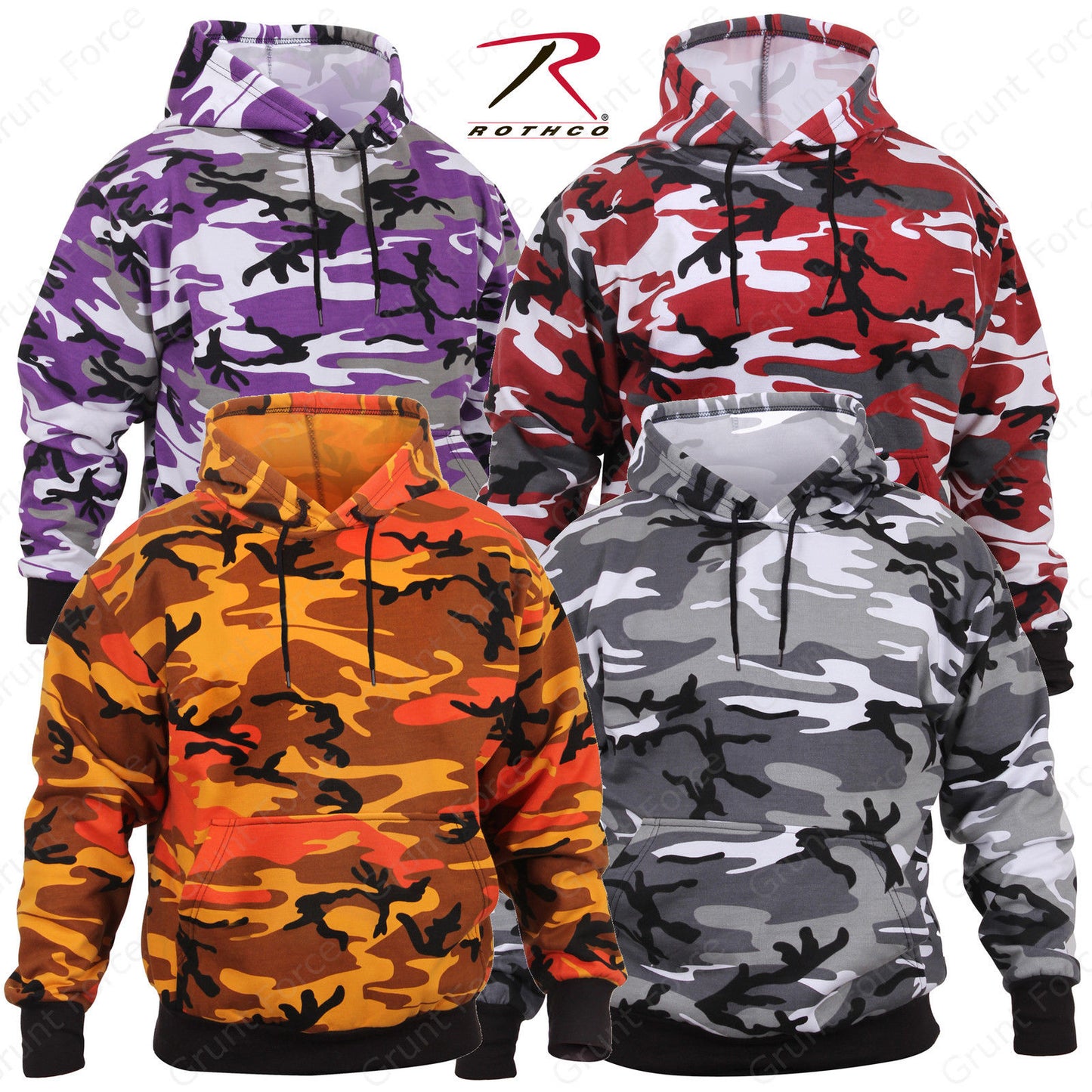 Rothco Camo Pullover Hoodie - Camouflage Hooded Sweatshirt