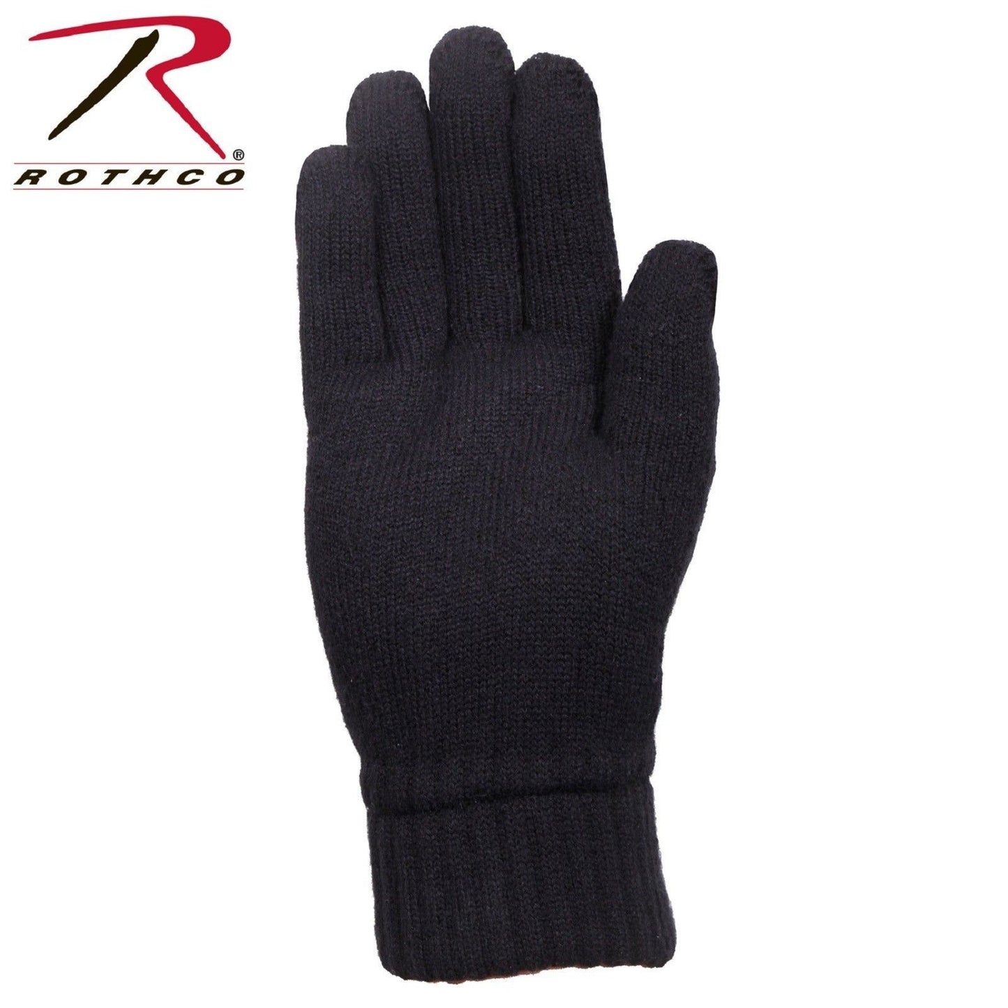 Black Warm Fleece Lined Gloves - Rothco Cold Weather Winter Gloves