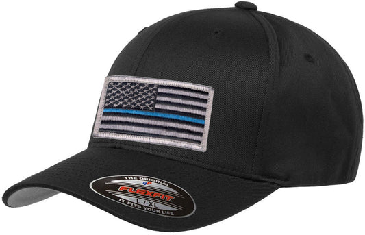 Flexfit Mid-Profile Fitted 6277 Thin Blue Line Hat
