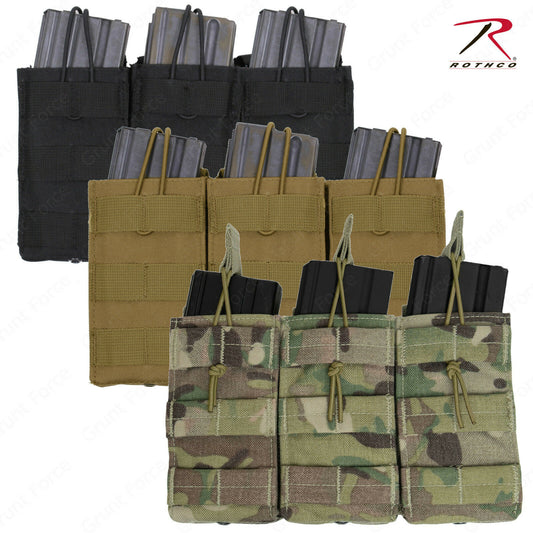Rothco MOLLE Triple Pouch- MultiCam Coyote Brown or Black